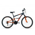 26" Велосипед ALTAIR  MTB FS 26 1.0 disk  18ск. рост18" (темно-серый/оранжевый)2020-2021